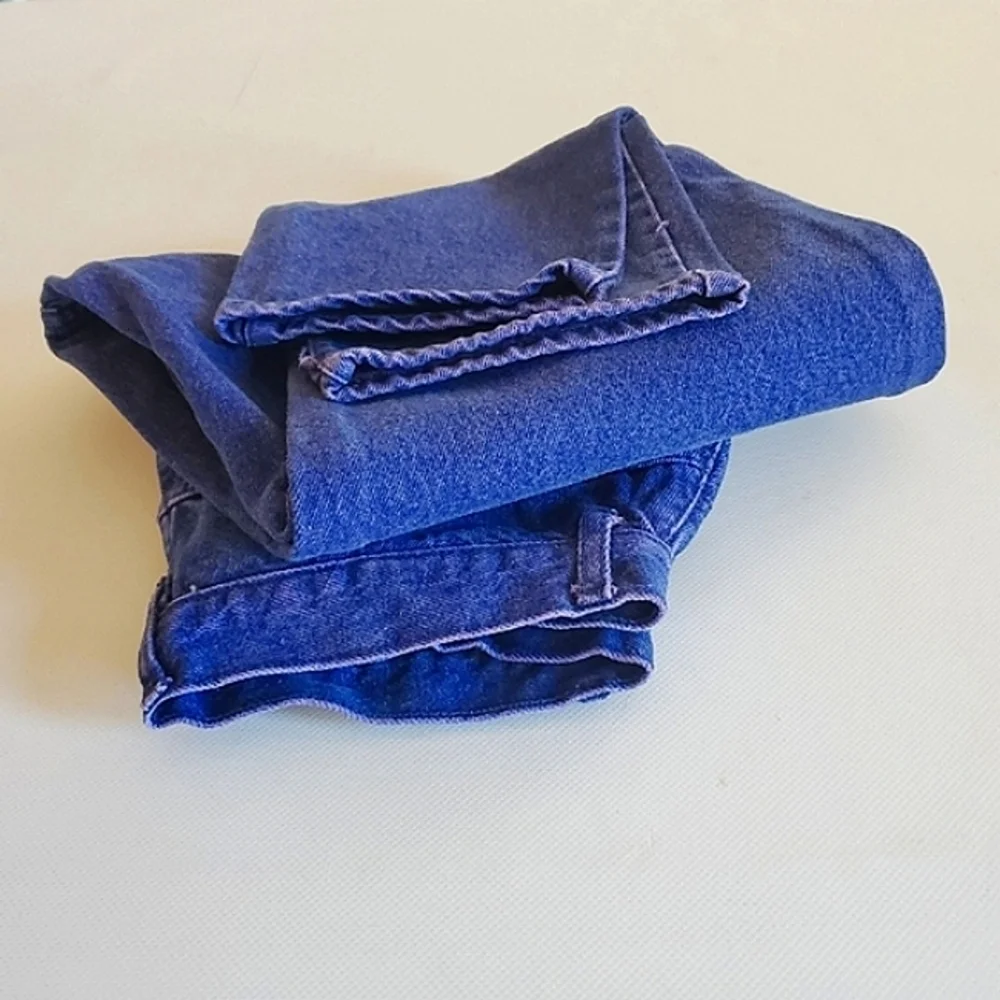 7256 * Gitano Vintage Button Fly Tapered Leg Jeans Purple Size 14 80s - Picture 8 of 11